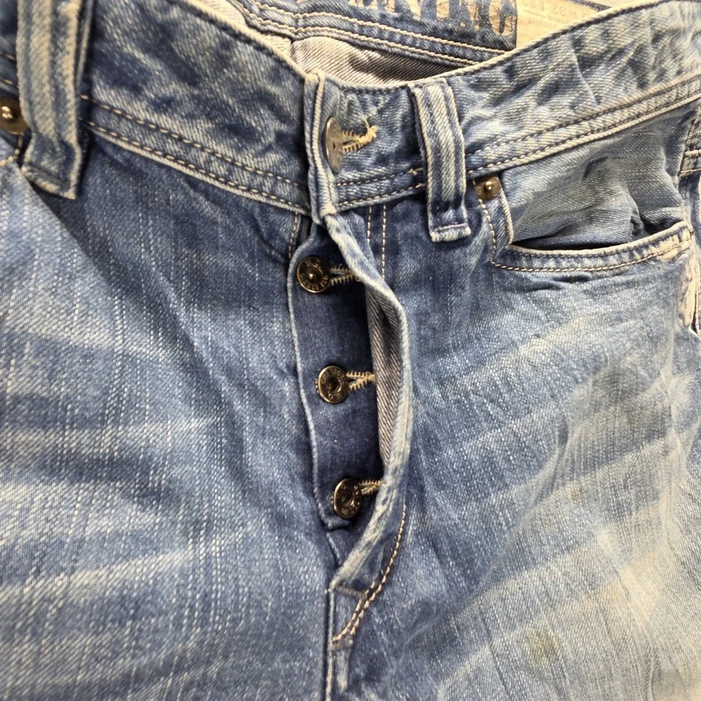 Diesel Jeans Mens 32x32 Blue Viker Straight Distressed Made In Italy 008MZ
